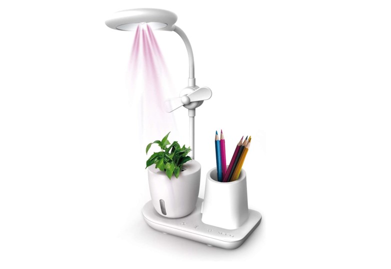 Xech Desk Lamp with UV Light Plant Pot Holder Grow Station 